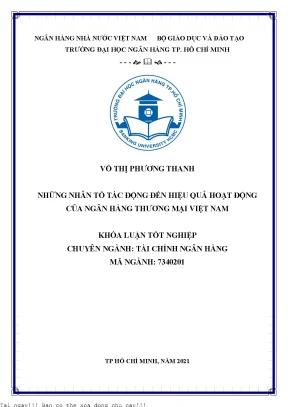 Những Nhân Tố Ảnh Hưởng Đến Hiệu Quả Hoạt Động Của Ngân