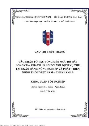 Các yếu tố ảnh hưởng đến sự hài lòng của khách hàng với