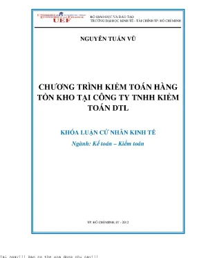 Chương Trình Kiểm Toán Hàng Tồn Kho Tại Công Ty TNHH