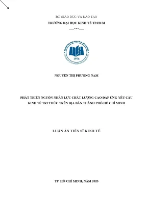 Phát Triển Nguồn Nhân Lực Chất Lượng Cao Đáp Ứng Kinh Tế