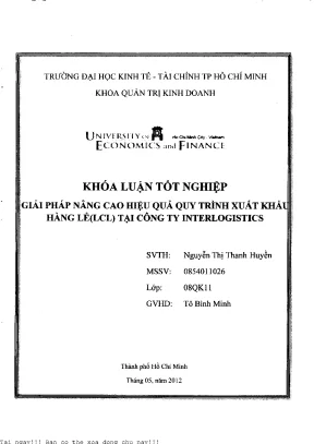 Nâng Cao Hiệu Quả Quy Trình Xuất Nhập Khẩu Hàng Lẻ Tại