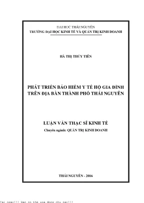 Phát Triển Bảo Hiểm Y Tế Hộ Gia Đình Tại Thành Phố Thái