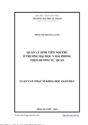 Quản Lý Sinh Viên Nội Trú Tại Trường Đại Học Y Hải 