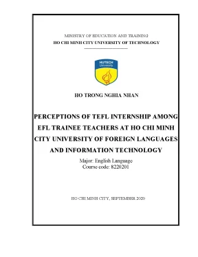 Nhận Thức Về Thực Tập TEFL Của Giáo Viên Tập Sự Tại 