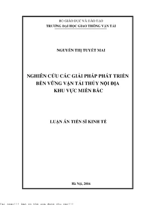 Giải Pháp Phát Triển Bền Vững Vận Tải Thủy Nội Địa Khu 
