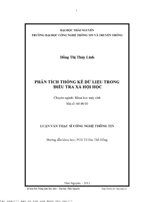 Phân Tích Thống Kê Dữ Liệu Trong Nghiên Cứu Xã Hội Học