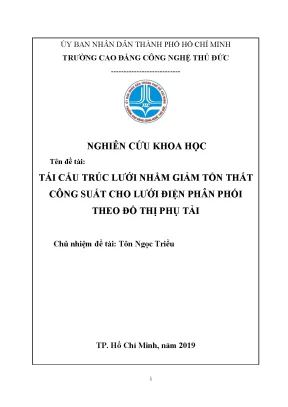 Giải Pháp Tái Cấu Trúc Lưới Điện Giảm Tổn Thất Công Suất