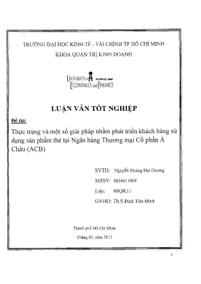 Giải pháp phát triển khách hàng sử dụng thẻ tại Ngân