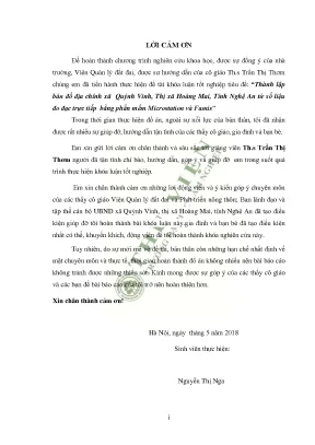 Nghiên Cứu Thành Lập Bản Đồ Địa Chính Xã Quỳnh Vinh, Thị