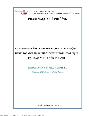 Giải Pháp Tăng Cường Hiệu Quả Kinh Doanh Bảo Hiểm Sức
