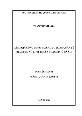 Đánh Giá Công Chức Tại Các Cơ Quan Quản Lý Nhà Nước Về