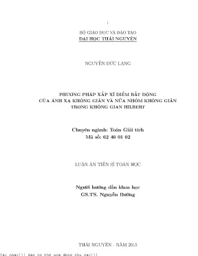 Phương Pháp Xấp Xỉ Điểm Bất Động Trong Không Gian Hilbert