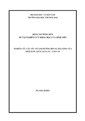 Nghiên Cứu Các Yếu Tố Ảnh Hưởng Đến Sự Hài Lòng Của