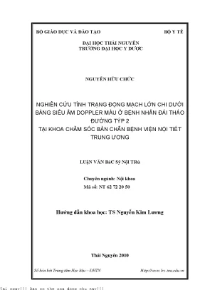 Nghiên Cứu Tình Trạng Động Mạch Lớn Chi Dưới Ở Bệnh Nhân