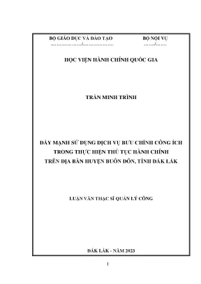 Đẩy Mạnh Sử Dụng Dịch Vụ Bưu Chính Công Ích Trong Thực