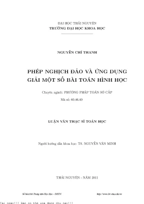 Nghiên Cứu Phép Nghịch Đảo và Ứng Dụng Trong Hình Học