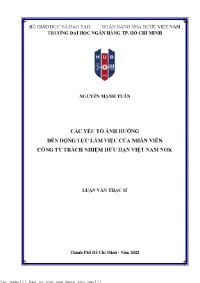 Các Yếu Tố Ảnh Hưởng Đến Động Lực Làm Việc Của Nhân Viên