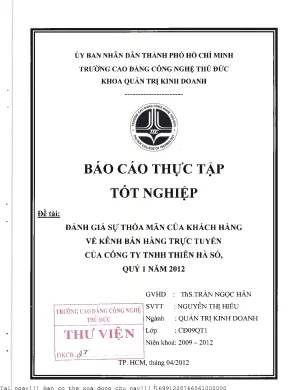 Đánh Giá Sự Thỏa Mãn Của Khách Hàng Về Kênh Bán Hàng 