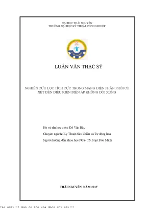 Nghiên Cứu Lọc Tích Cực Trong Mạng Điện Phân Phối