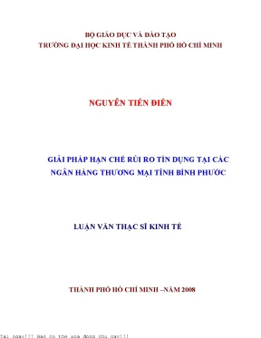 Giải pháp giảm thiểu rủi ro tín dụng cho ngân hàng 