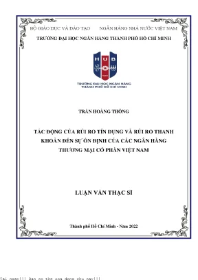 Tác Động Của Rủi Ro Tín Dụng Và Thanh Khoản Đến Ổn Định