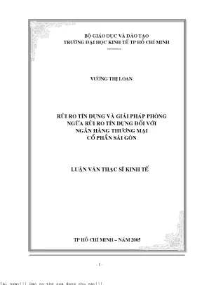 Giải Pháp Phòng Ngừa Rủi Ro Tín Dụng Tại Ngân Hàng