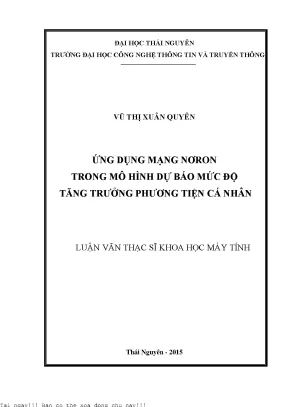 Ứng Dụng Mạng Nơron Dự Báo Tăng Trưởng Phương Tiện Cá Nhân