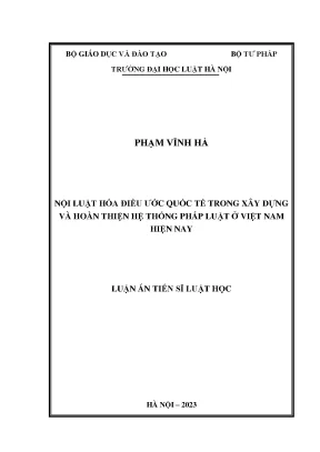 Nội Luật Hóa Điều Ước Quốc Tế: Tác Động và Giải Pháp tại