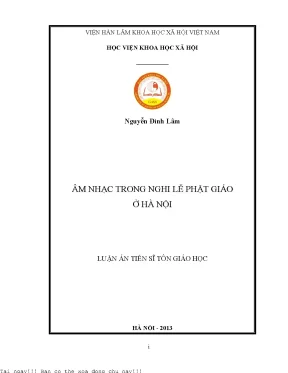 Âm Nhạc Trong Nghi Lễ Phật Giáo Ở Hà Nội: Nghiên Cứu và