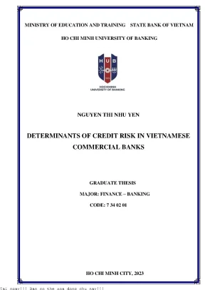 Các yếu tố quyết định rủi ro tín dụng tại các ngân hàng 