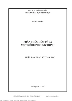 Nghiên cứu Phân thức Hữu Tỷ và Hệ Phương Trình trong