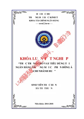 Thực Trạng Cho Vay Tiêu Dùng Tại Ngân Hàng Đông Á - Chi