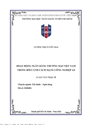 Hoạt động ngân hàng thương mại Việt Nam trong bối cảnh