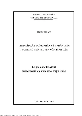 Thi Pháp Xây Dựng Nhân Vật Phản Diện Trong Truyện Nôm