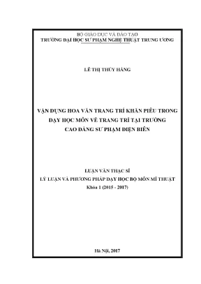 Vận Dụng Hoa Văn Trang Trí Khăn Piêu Trong Dạy Học Mỹ 