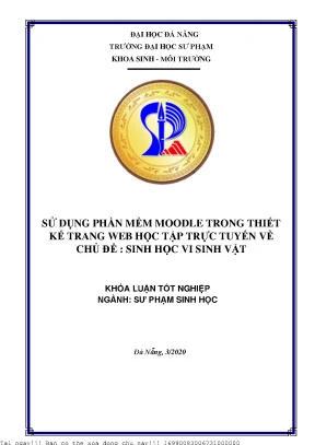Sử Dụng Phần Mềm Moodle Trong Thiết Kế Trang Web Học Tập 