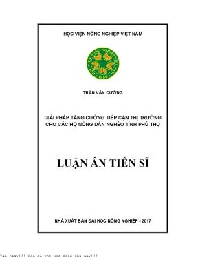 Giải Pháp Tăng Cường Tiếp Cận Thị Trường Cho Hộ Nông Dân