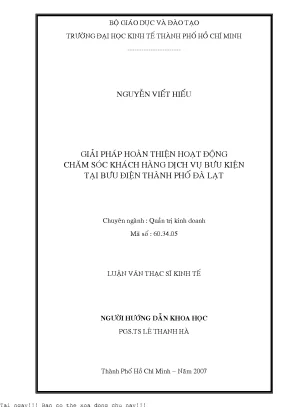 Nâng cao chất lượng dịch vụ chăm sóc khách hàng tại Đại
