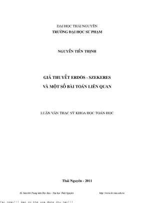 Giả thuyết Erdös-Szekeres và các bài toán mở rộng trong
