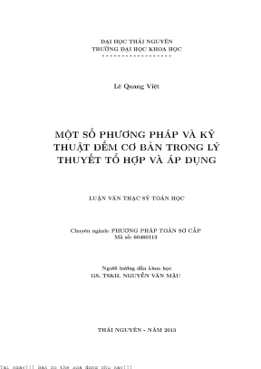 Phương Pháp Đếm Cơ Bản Trong Lý Thuyết Tổ Hợp