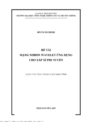 Mạng Nơron Wavelet: Ứng Dụng Trong Xấp Xỉ Phi Tuyến