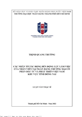 Các yếu tố ảnh hưởng đến động lực làm việc của nhân viên