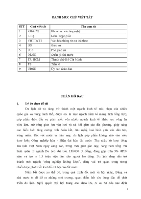 Nghiên Cứu Quản Lý Nhà Nước Về Du Lịch Tại Quận Thủ Đức, 