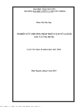 Nghiên Cứu Phương Pháp Phân Cụm Nửa Giám Sát Trong Học Máy