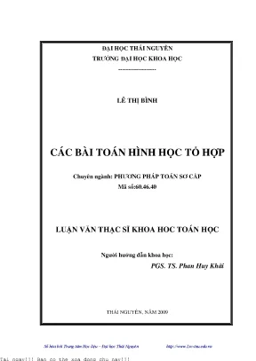 Phương Pháp Giải Bài Toán Hình Học Tổ Hợp Hiệu Quả