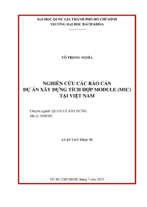 Nghiên Cứu Rào Cản Dự Án Xây Dựng Tích Hợp Module (MiC)