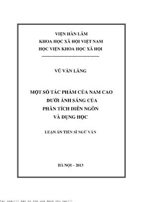 Phân Tích Diễn Ngôn và Dụng Học trong Tác Phẩm của Nam Cao