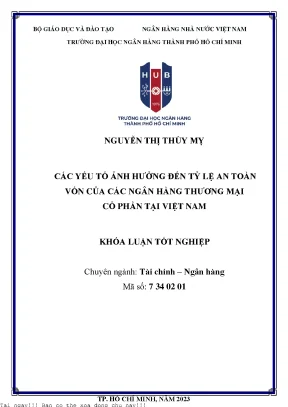 Các Yếu Tố Ảnh Hưởng Đến Tỷ Lệ An Toàn Vốn Của Ngân Hàng