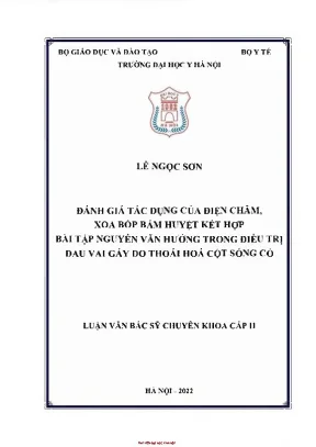 Đánh Giá Tác Dụng Của Diện Châm Và Xoa Bóp Trong Điều