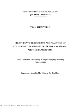 Nhận Thức và Thực Hành Viết Luận Theo Nhóm của Sinh Viên